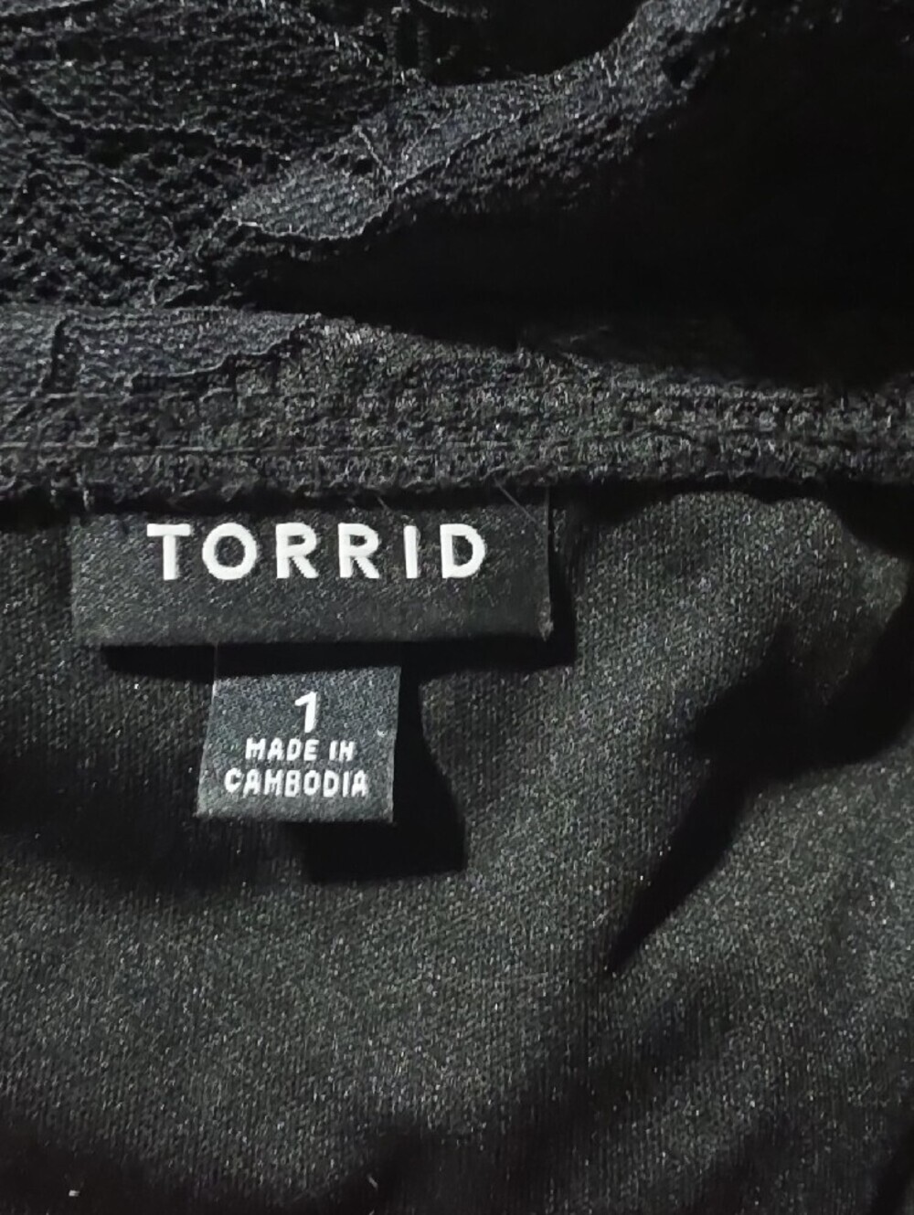 Torrid Black Lace Dress NWOT Size 1 image 3